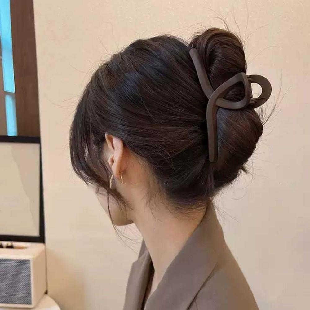 Safe Elastic Plastic Hair Claw Korean Style Solid Color Shark Clip Silicone Shark Clip  Girls