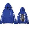 Anime Demon Slayer Serpent Hashira Iguro Obanai Zipper Hoodie Men Women Clothing Casual Long Sleeve Oversized Jacket Coat