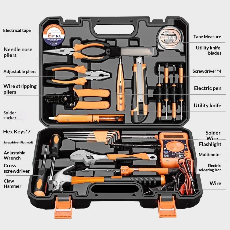 Household Hardware Hand Tool Set With Storage Tool Box Complete Combination Kit Gift Tool Set For Home Repair