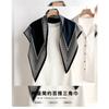 Women S Vintage Printed Triangular Scarf Elegant Commuting Shawl Spring Accessory