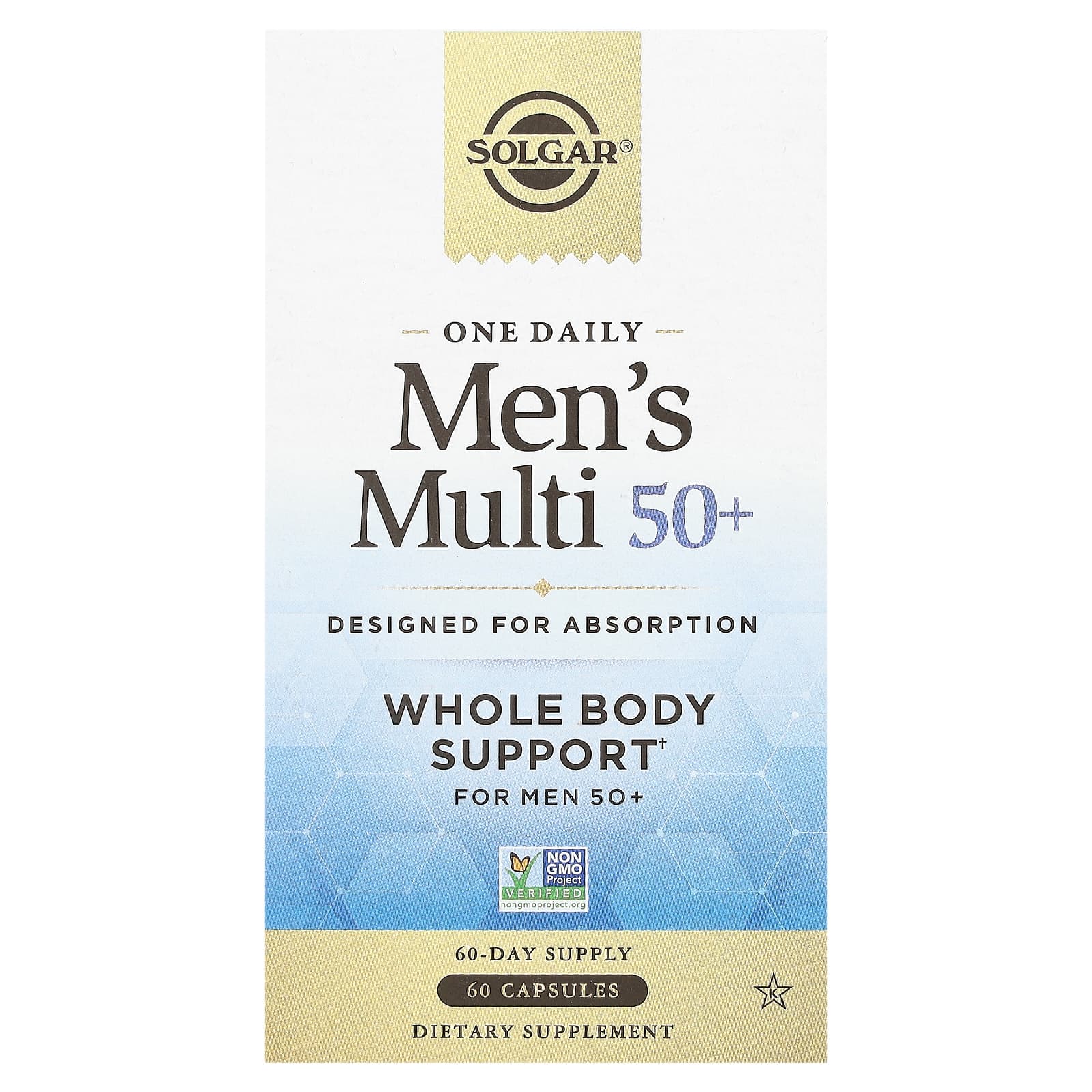 

Solgar, One Daily Men s Multi 50+, 60 капсул