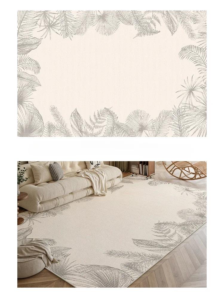 Log Texture Beige Forest Area Rug Modern Light Luxury Living Room Carpet Soft Machine Washable Bedroom Decorative Floor Mat