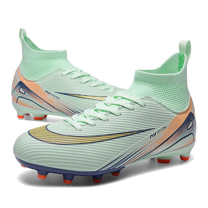 New foreign trade high-top football shoes adult AG long nails TF broken nails lawn training shoes football men and women