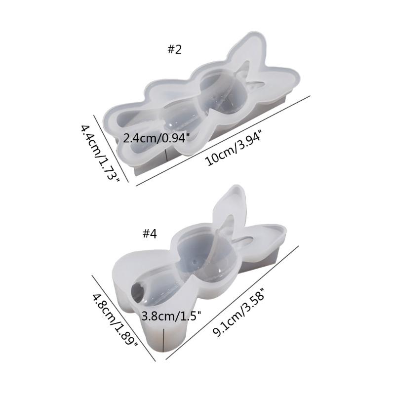 Animal Silicone Molds DIY Resin Casting Molds 3D Cute Rabbit Necklace Pendant Molds for DIY Crafts Jewelry Charm Molds