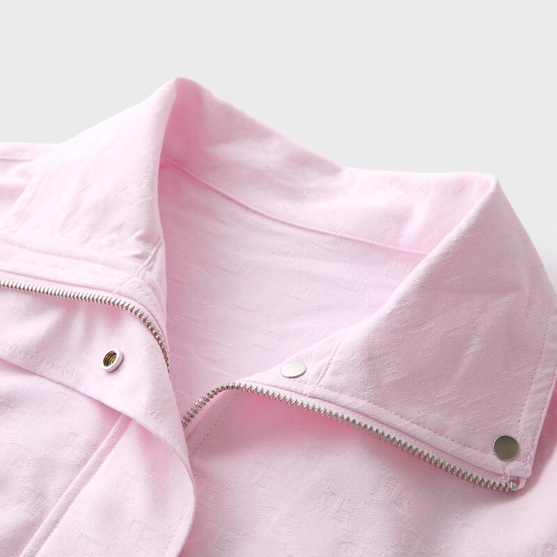 Women's Loose Short Stand Collar Zip Jacket