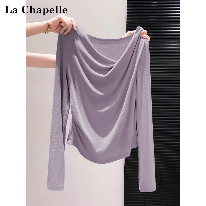 La Chapelle Women s 2025 Slim Fit Off-Shoulder Long Sleeve Base Top M
