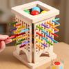 Montessori Hra Dřevěná Stolní Hra Dřevěná Věž z Klacíků Hračka Kostky Rozvoj Klacíky Počítání Matematika Vzdělávací Stolní Hra pro Děti