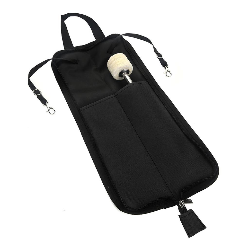 IRIN Drum Stick Storage Hanging Bag Drumstick Portable Handbag with Handle (Black)