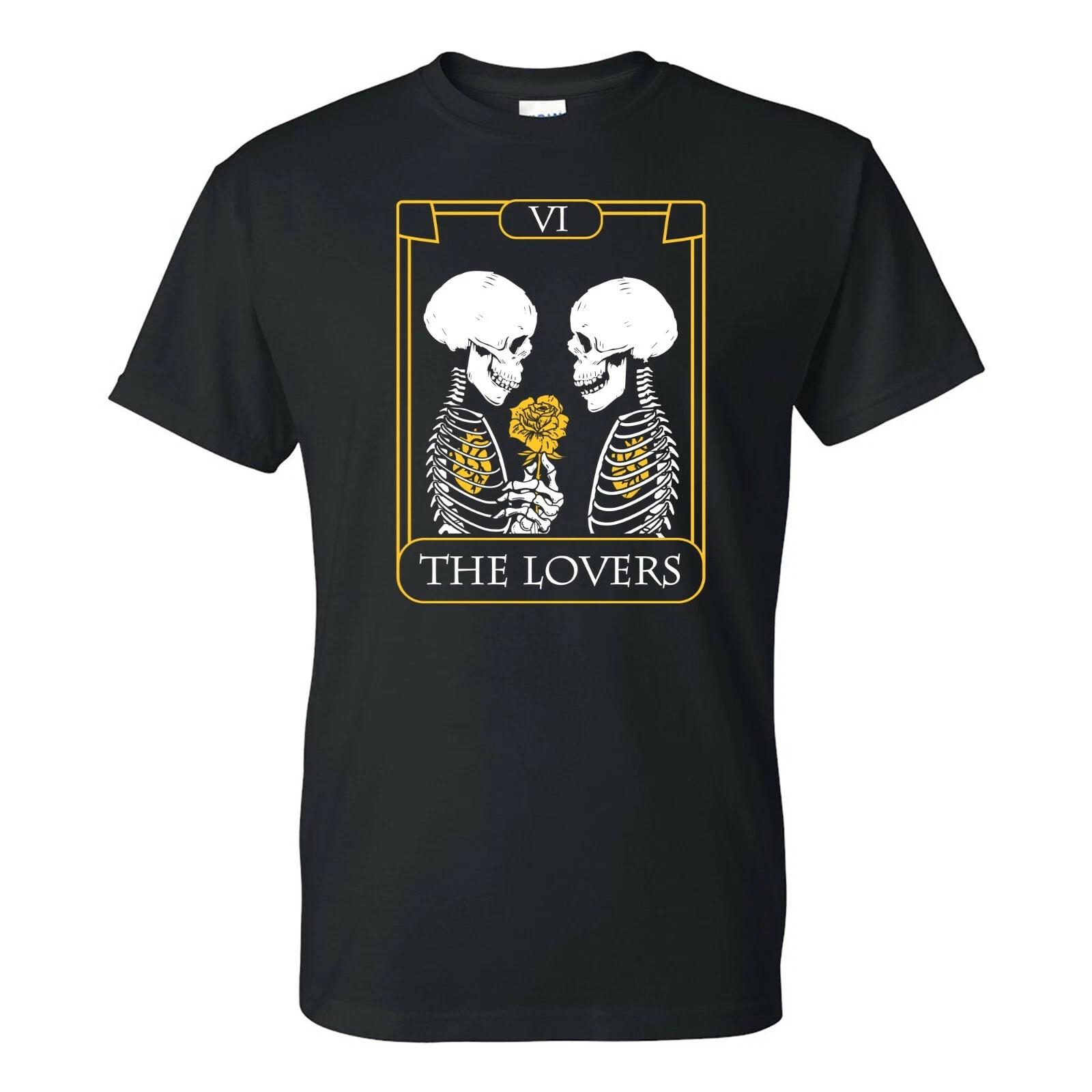 

Major Arcana Lover - Fortune Telling Occult T Shirt - Black 4XL