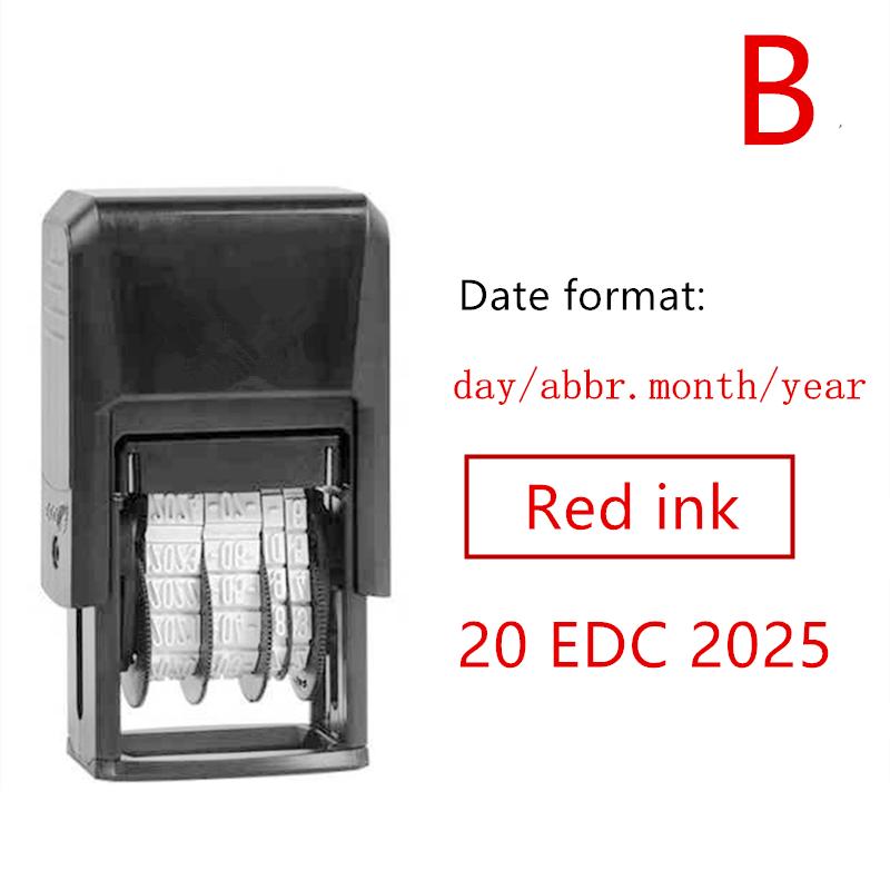 Portable Self-inking Date Stamp Adjustable Date For Supermarket Store School Bank Office Manufacture Qualified Stamps