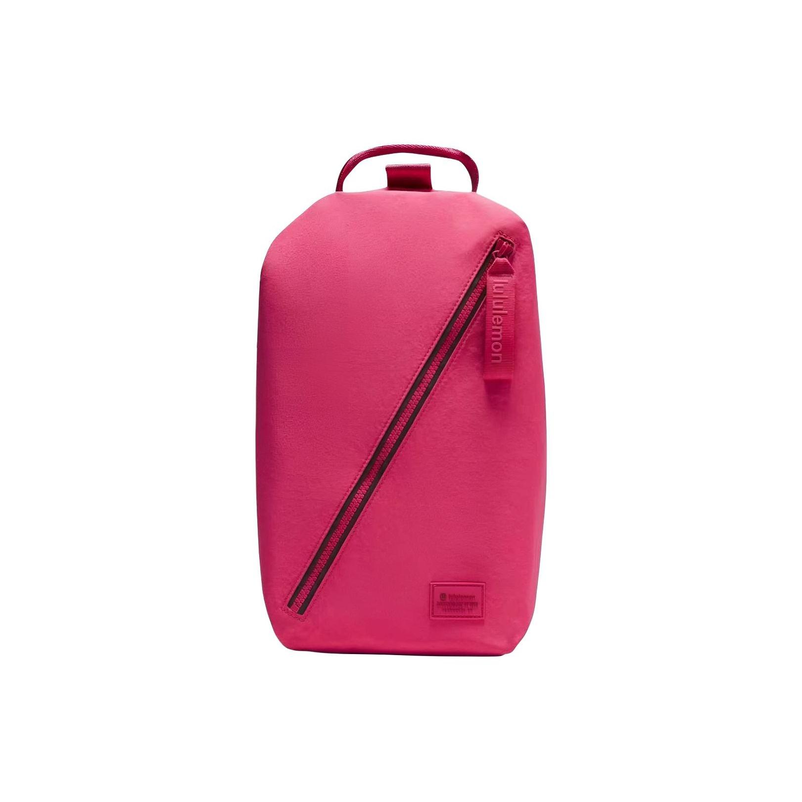 Lululemon Fast Track 9L Sports Bag 2.0 With Brand Logo Women Backpack Raspberry LU9CDGS-062220 Raspberry Sauce Pink