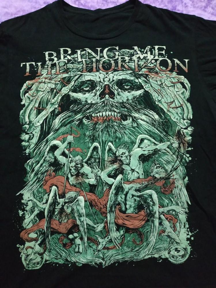 Новая Популярная Черная Футболка Bring Me the Horizon Хлопковая Унисекс Унисекс Футболка XL
