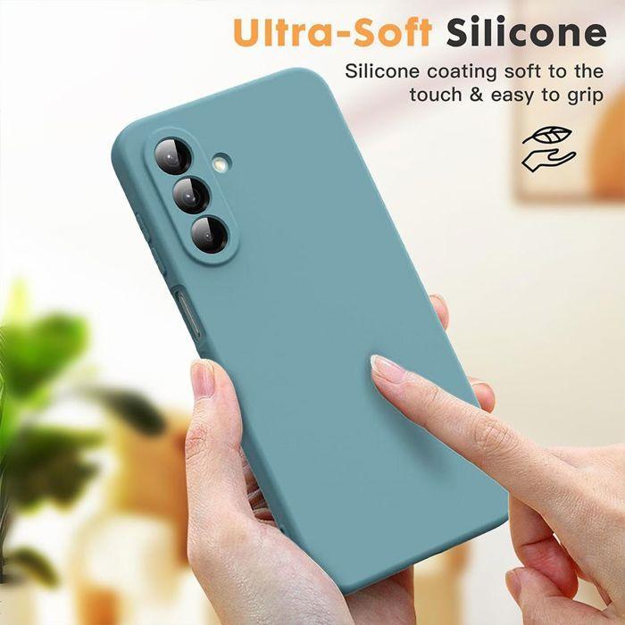 Coque de Protection - BOOLING - pour Samsung Galaxy A17 4G/5G - Silicone Souple Vert Bleu - 2 Vitres