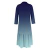 Women's Casual Loose Fashionable Gradient Color Printed Dress