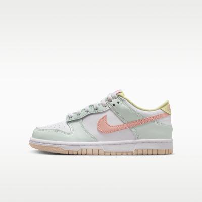 Nike Dunk Low top Kids Skateboarding Shoes White Green Unisex 38.5