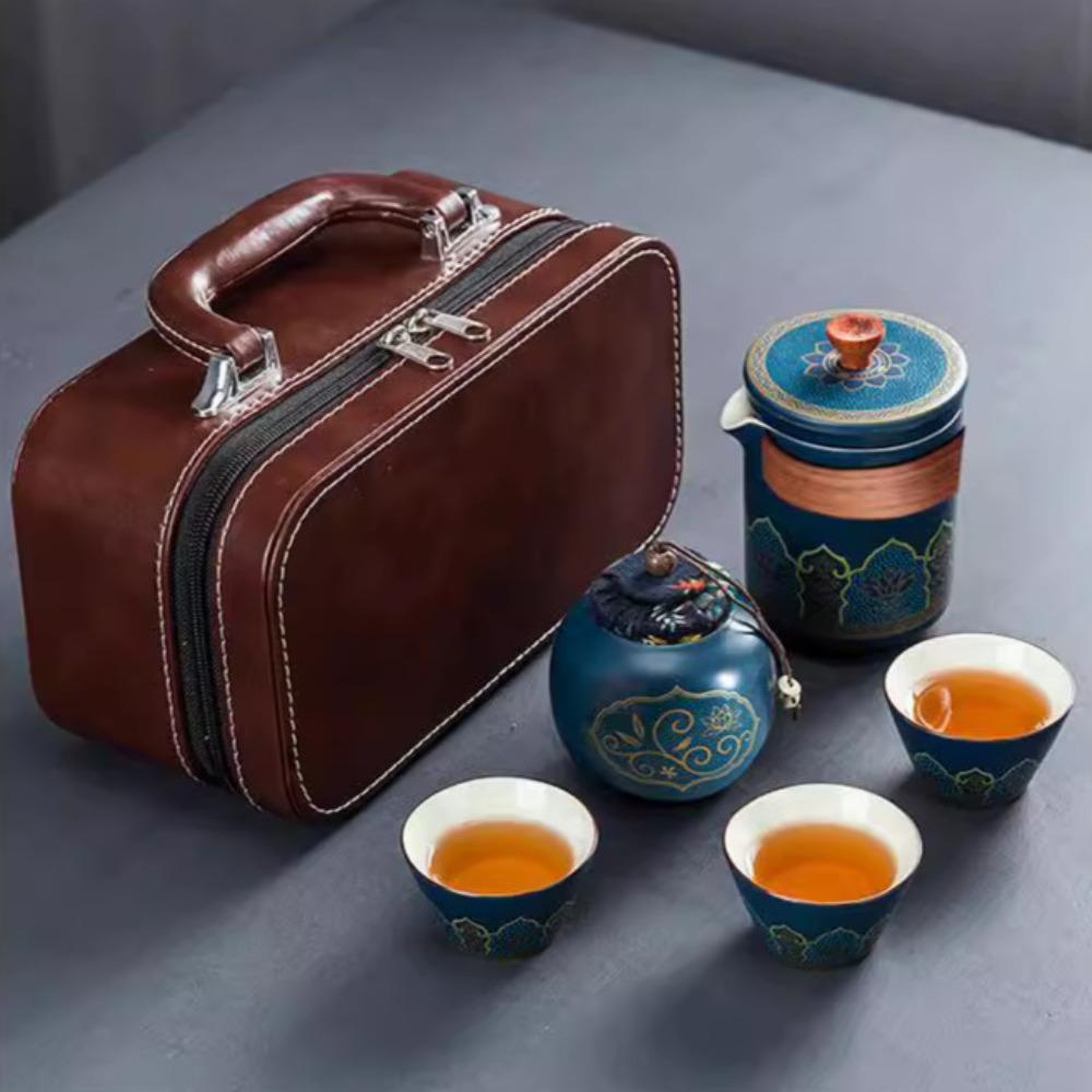 Japanese Travel Tea Set, One Pot, Three Cups, Express Cup, Outdoor Portable
