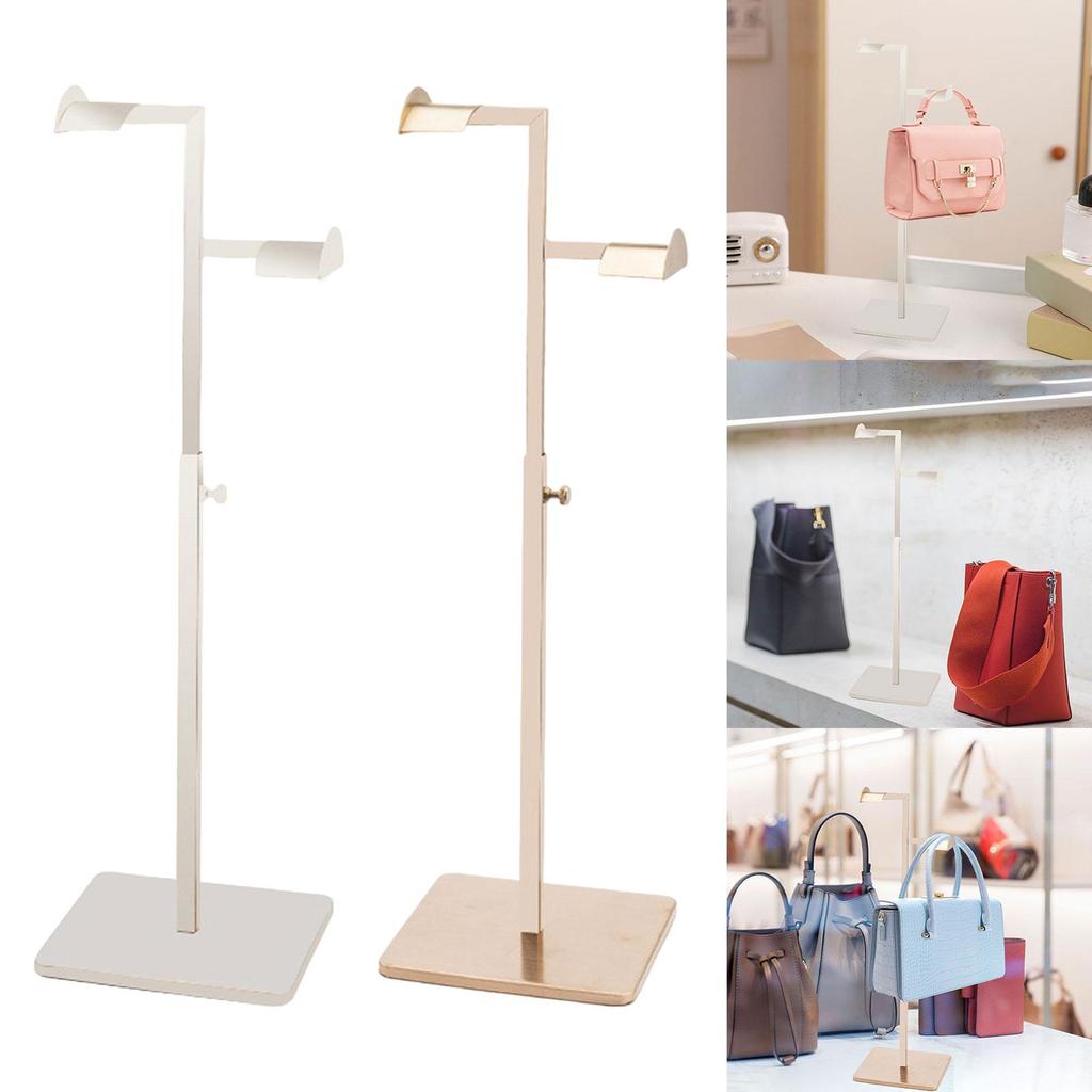 Metal Bag Display Stand, Adjustable Bag Display Rack Handbag Display Stand with
