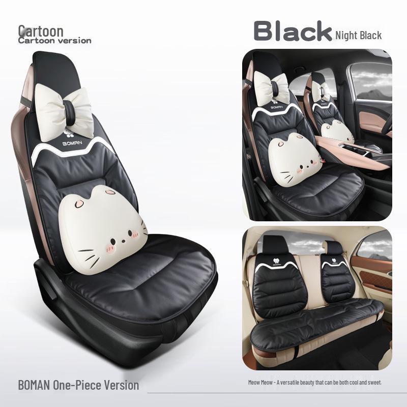 Napa Leather Car Seat Cushion - All-Season Cover for Mercedes-Benz, BMW, Tesla, Volkswagen