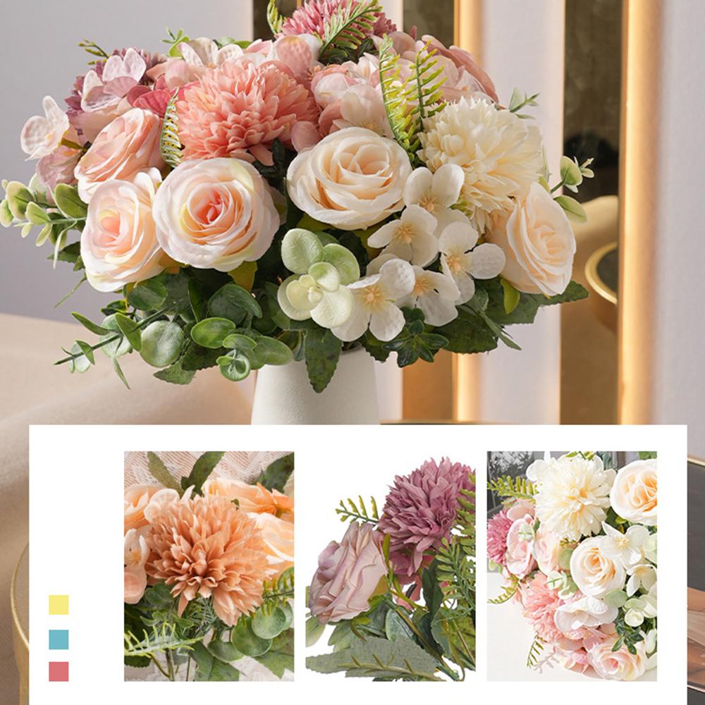 Artificial Flowers Rose Centerpieces Fake Plants Wedding Room Home Outdoor Garden Party Gifts Arrangement Festival Diy Box Table