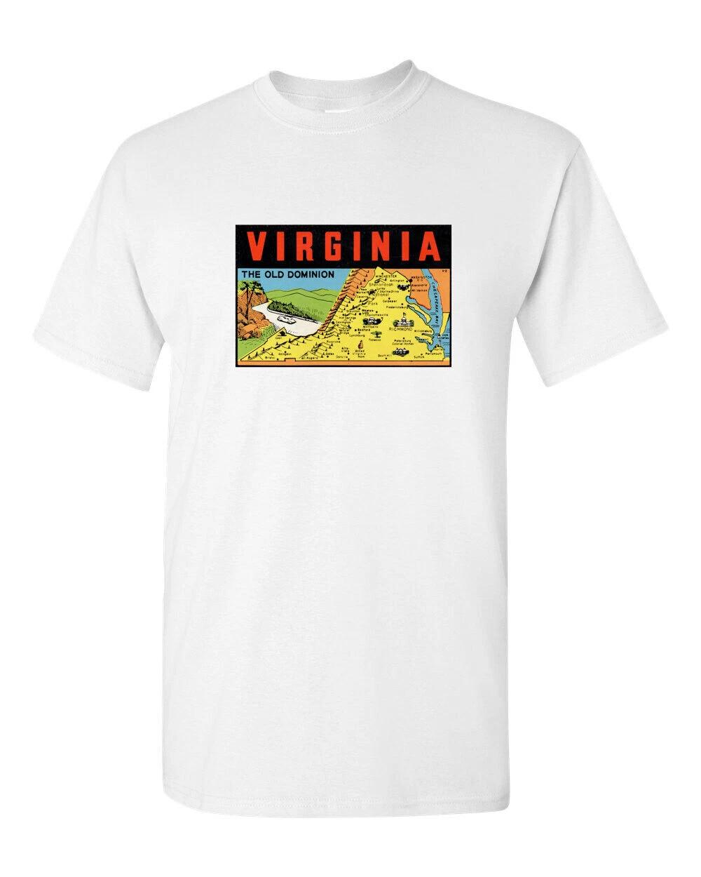 T Shirt Vtg Travel Art Cotton Virginia State Retro Souvenir Tourist S