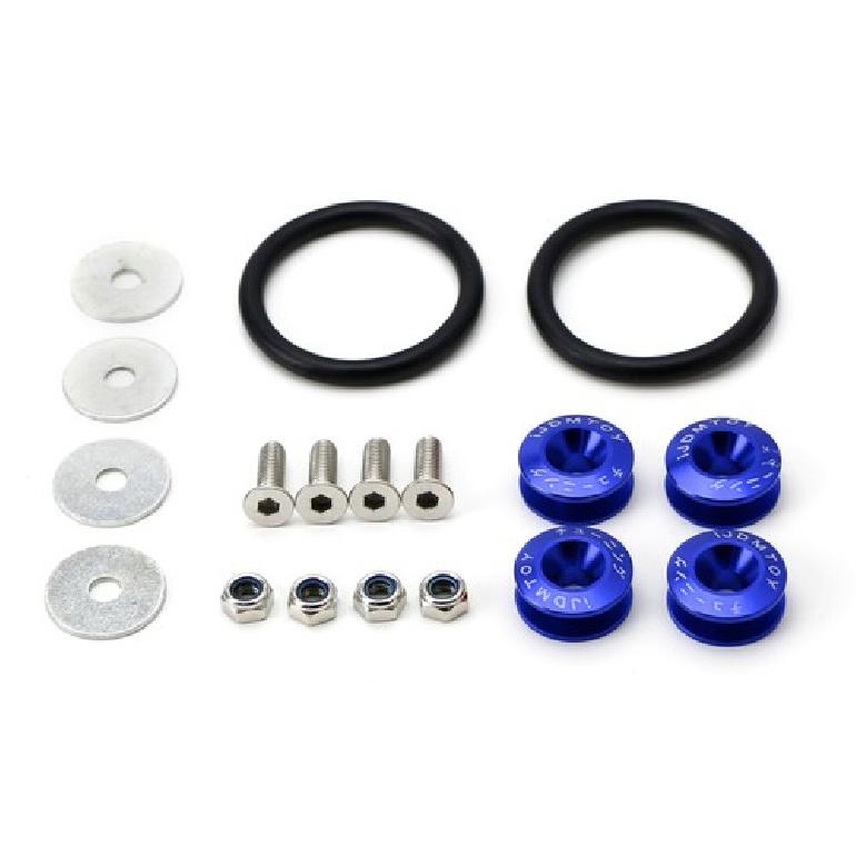 Blue JDM Quick Release Fasteners For Car Bumpers Trunk Fender Hatch Lids Kit