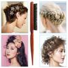New Professional Salon Peel Back Hair Brush Boar Bristle Wood Slim Line Comb Hair Brush Extension Hair Styling Tool