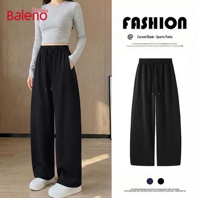 Baleno Women's Scimitar Cut Loose Wide-Leg Sweatpants