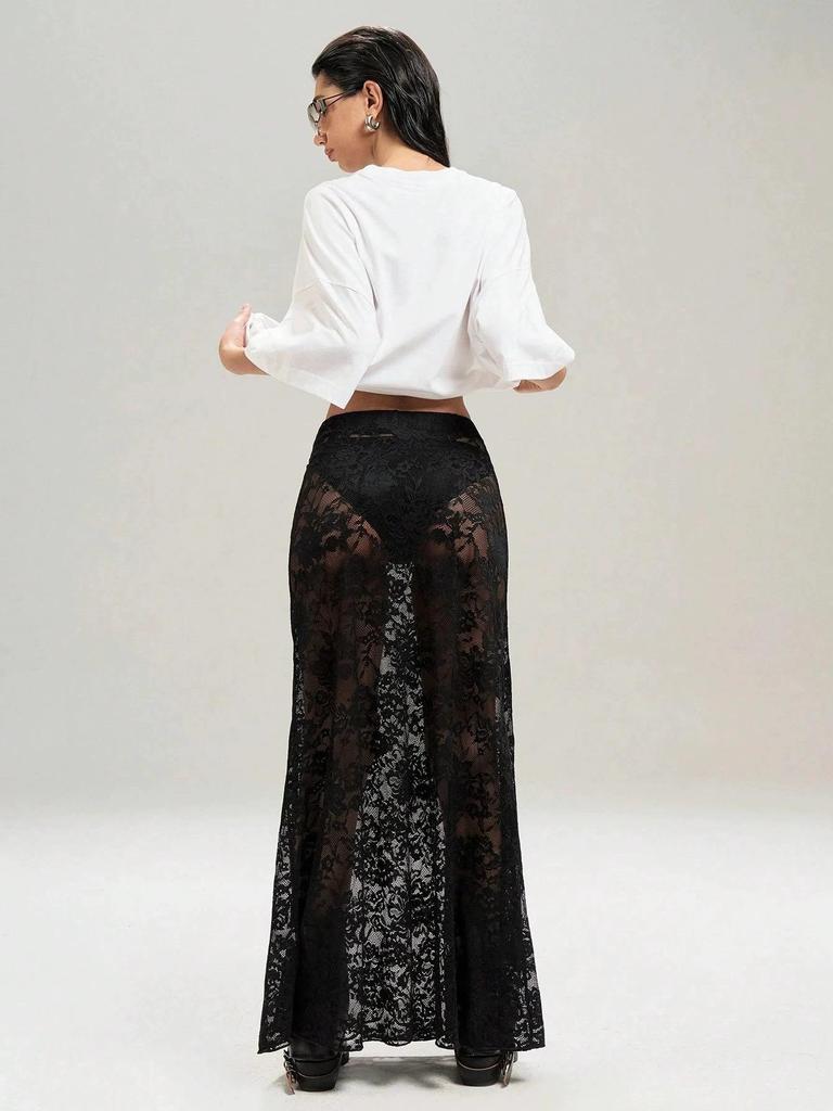 European Style Summer Lace High-Waisted Skirt: Fashionable and Versatile for Street Wear