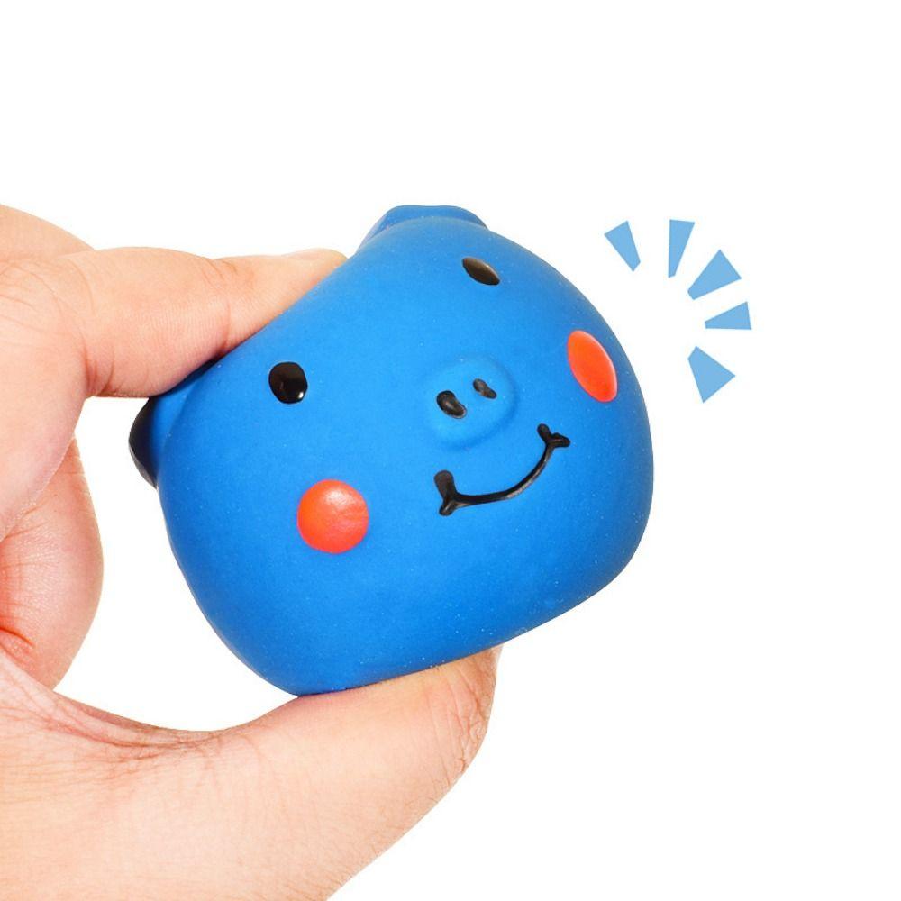 Cartoon Latex Squeaky Dog Toys Bite Resistant Pig Pet Squeaky Toys Funny Dog Chew Toy  Self Happy