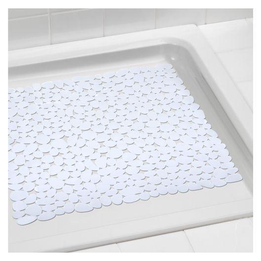 Tapis de douche - WENKO - Paradise - Antidérapant - PVC - 54x54 cm - Blanc