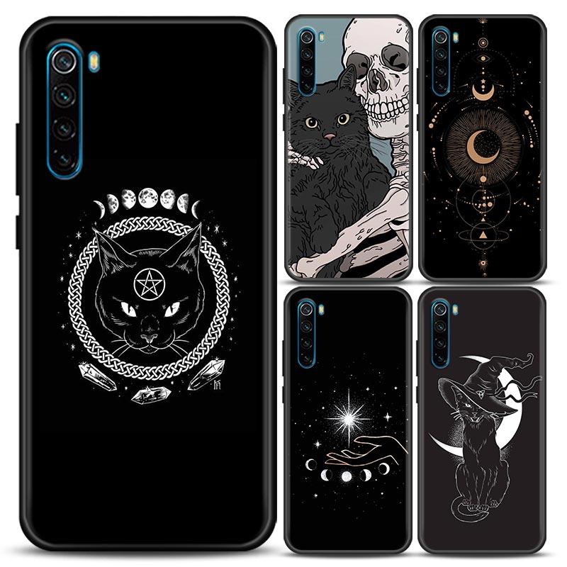 Phone Case For Xiaomi Redmi Note 11 10 8 Pro 9S 8A 10S 11S Soft Cover Witches Moon Tarot Mystery Totem For Redmi Note 8Pro 10Pro