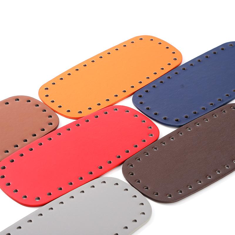 Knitted Bag Long Bottom Pu Leather Bag Bottom Handmade Bottom With Holes Diy Crochet Bag Bottom Accessories