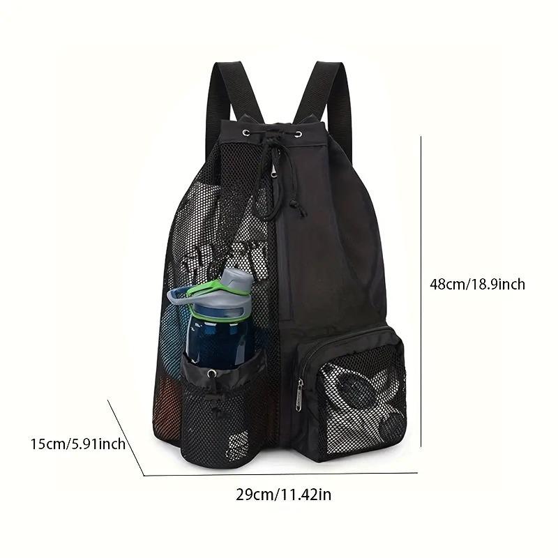 Mesh Drawstring Backpack with Wet Bag for Swimming, Beach, Gym & Workout Equipment