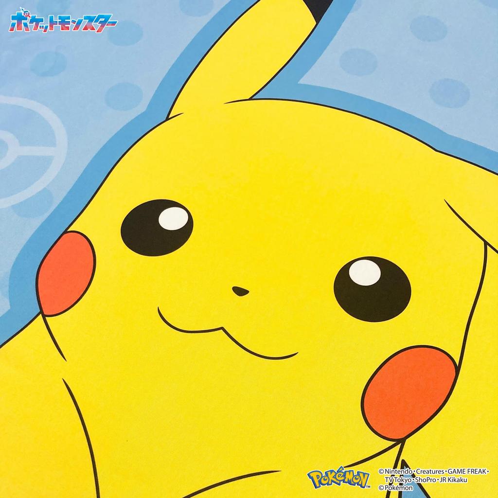 MORIPiLO Pokemon Duvet Cover Set (Pikachu & Paldea Friends Duvet Cover & Pillowcase) Soft Peach Skin Single 150x210cm Blue Cute Bedding Set 2 Pieces P