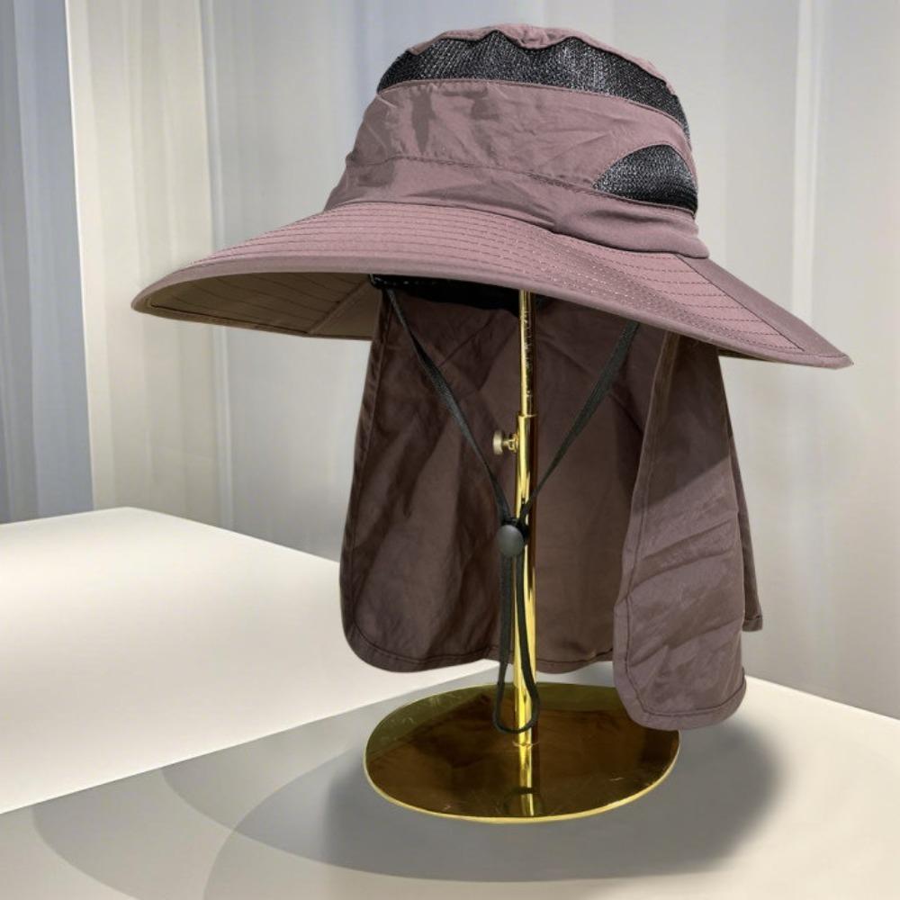 

Дышащая пляжная кепка с пелериной для защиты шеи, шляпа рыбака, новая шляпа от солнца для мужчин и женщин кофейный