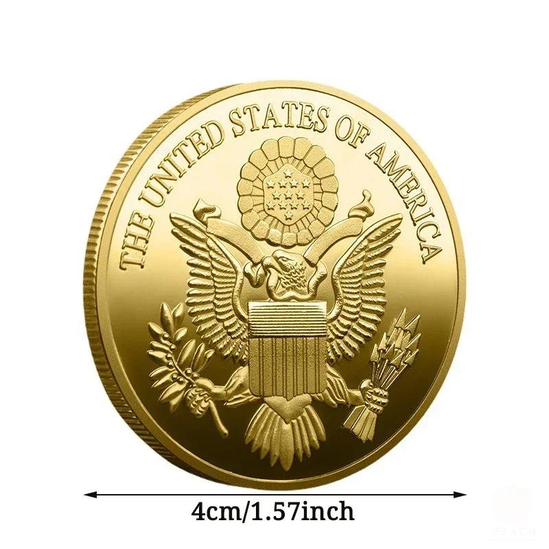 Souvenir Coin American Eagle of Liberty Commemorative Coin Double Eagle Lucky Gold Silver Coin Commemorative Medal