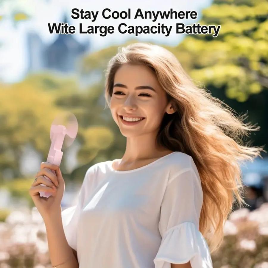 Xiaomi Portable Fan, Mini Fan, USB Rechargeable 3 Adjustable Speed, Foldable Handheld Personal Eyelash Fan for Girls Women,