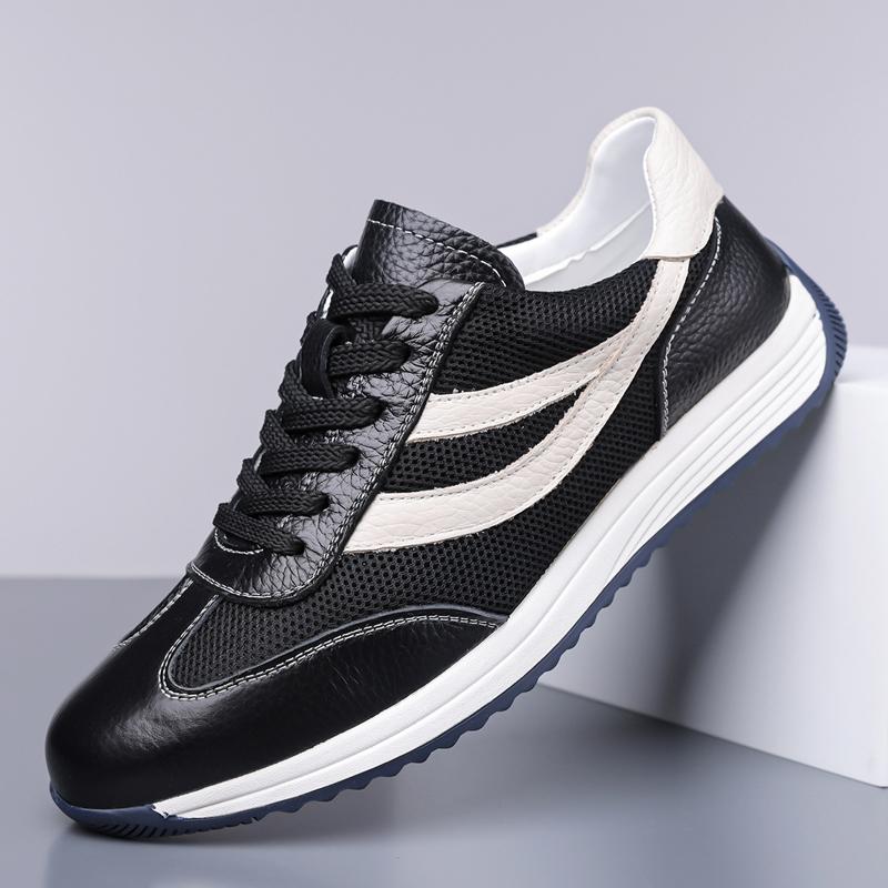 Fashion All-match Men's Sneakers Sports Casual Shoes Leather Outdoor Men Walking Shoe Luxury Brand Hiking Shoes Male Comfortable Flats