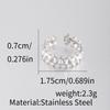 1Pcs Female Stainless Steel Open Ring, Geometric Ring, Exaggerated Accessory Ring