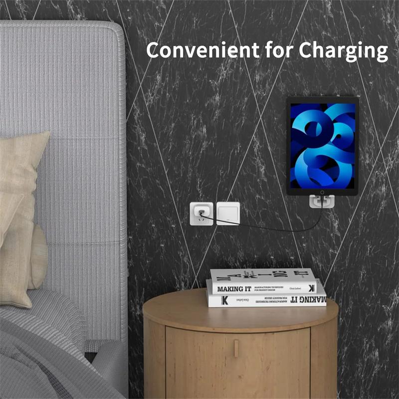 Extendable Wall Mount Cell Phone Tablet Holder Adjustable Cellphone Stand for Bathroom Shower Mirror Bedroom Kitchen Treadmill