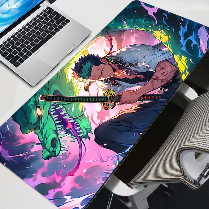 

One Piece Zorro Mouse Pads Professional eSports Game Players Speed Lock Edge Rubber Game Desk Mousepad Keyboard Mat 30x60x0.2cm