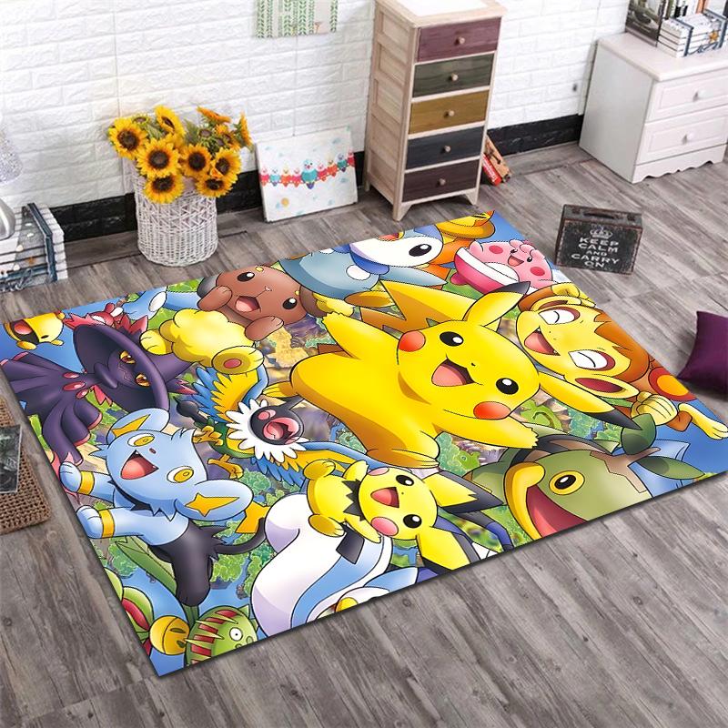 1PC Japan Pokémon Pikachu Printing Carpet for Living Room Bedroom Kid's Room Home Decor Sofa Play Mat Area Rug Non-slip Mat