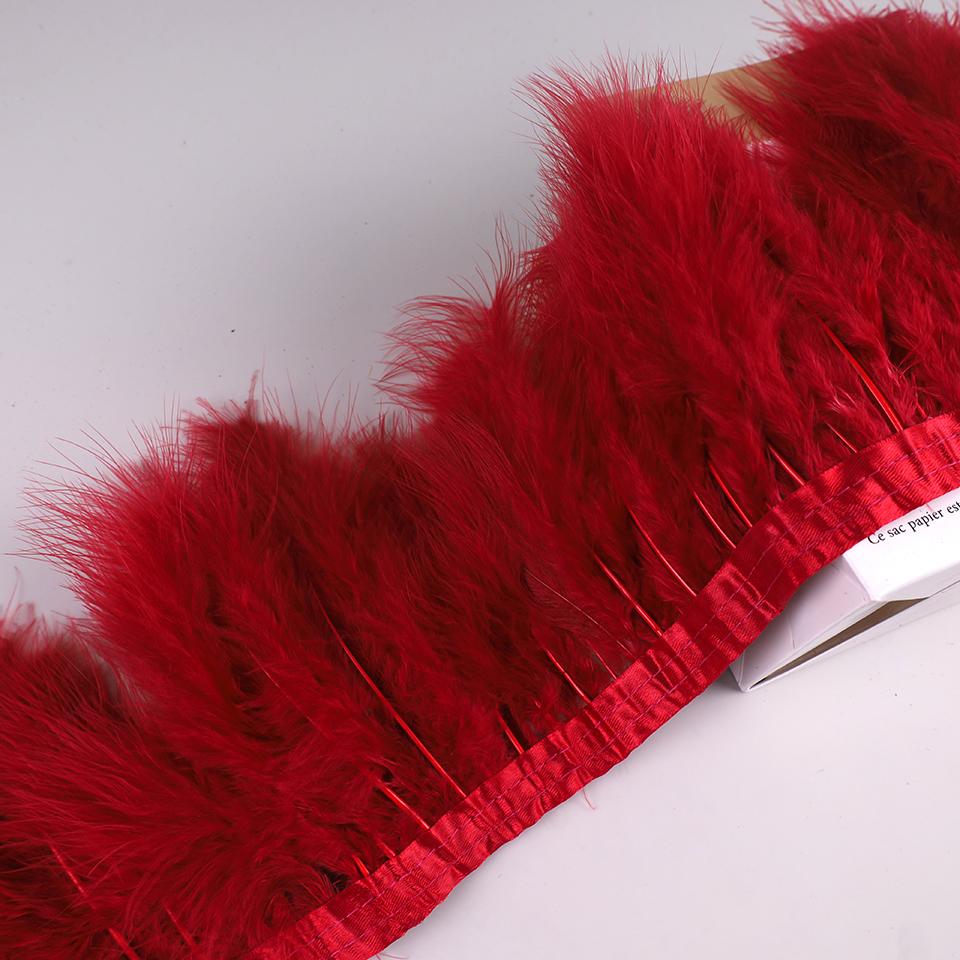 10 Meters Natural Turkey Marabou Feather Trim Ribbon Feather Fringe For Wedding Dress Decor Sewing Accessories Plumas