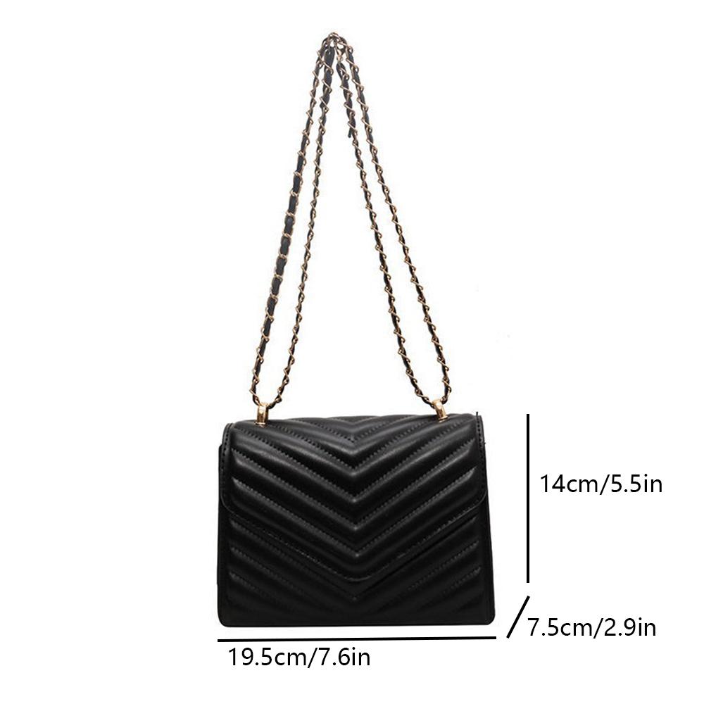 Damen Ein Schulter Mode Retro Kleine Quadratische Tasche Umhängetasche Minimalistischer Stil Damen Kettentasche Geeignet für Reisen-zmt