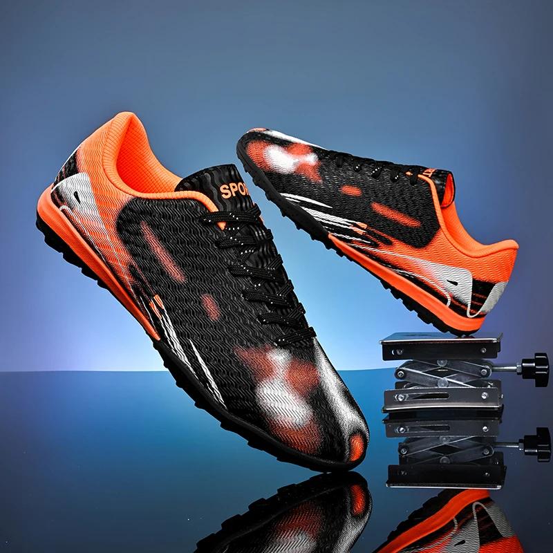 New Mens Outside Soccer Shoes Cleats Professional Football Shoes Kid Football Field Boots Plush Comfort Anti-Skid Training Athletic Shoes
