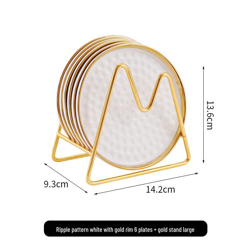 Скандинавский набор керамических пепельниц-блюдец для косточек с узором «Водяная рябь»