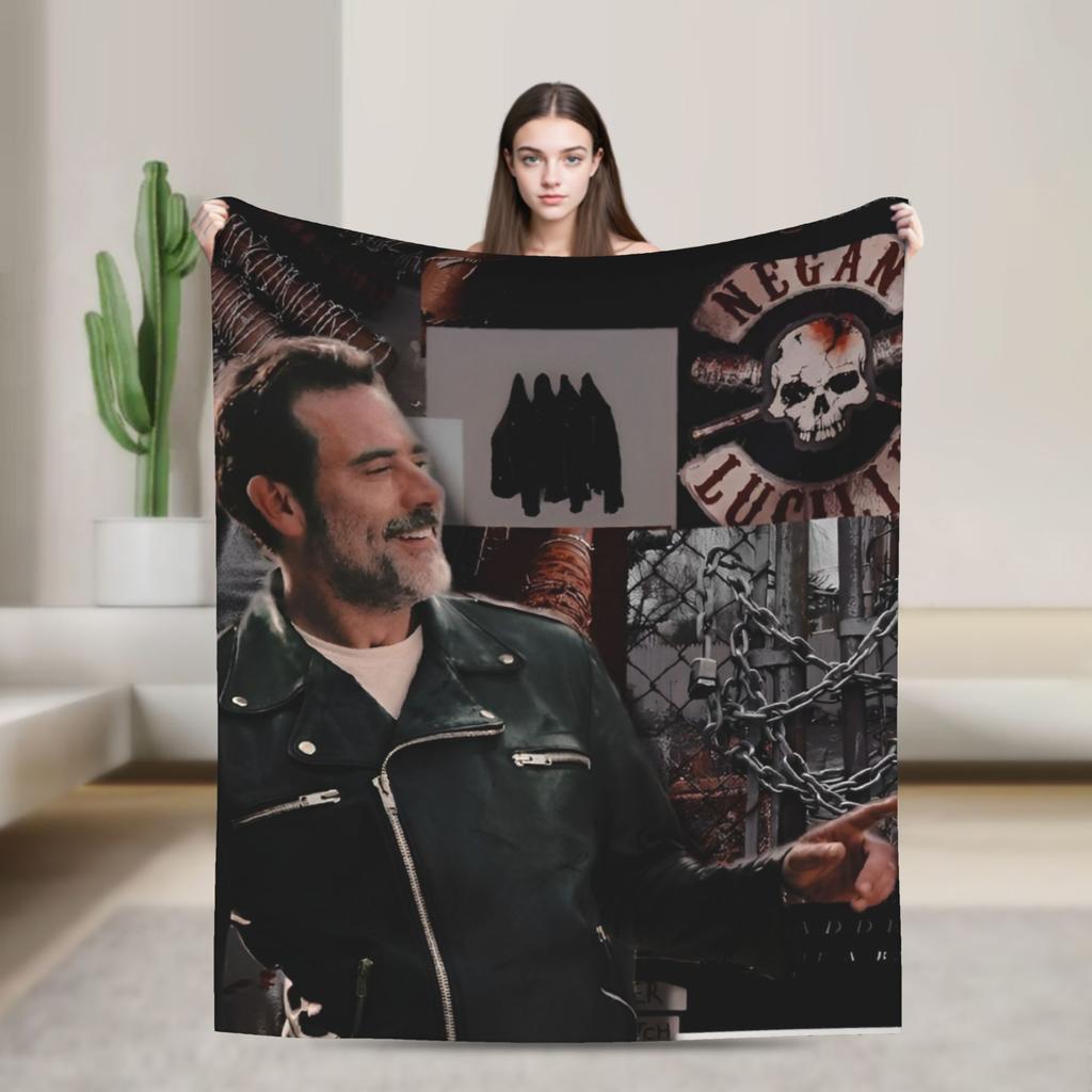 The Walking Dead Blankets Coral Fleece Plush Movie Daryl Dixon Rick Grimes Ultra-Soft Throw Blanket for Home Couch Bed Rug