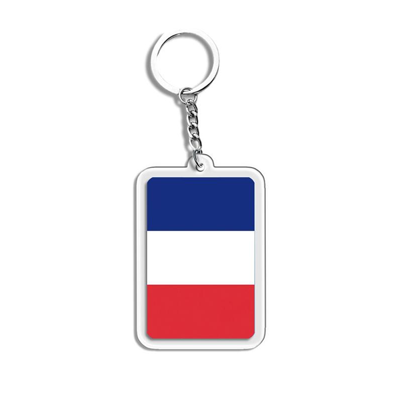 Acrylic Keychain Country Flags Collection United States Spain Russia France For Car Key Bag Gift Souvenir