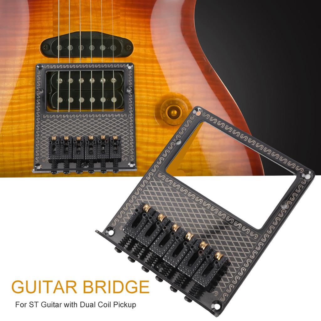 Metal Roller Saddle Bridge Humbucker Pickup Mount for TL Guitar Replacement Parts