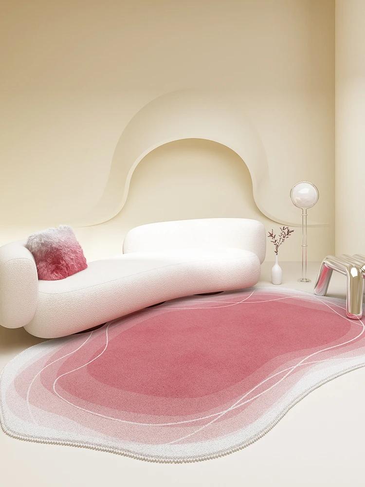 Alfombra Degradada Arte Creativo Sala de Estar Irregular Decoración del Hogar Cómoda Suave Mesa de Té Dormitorio Vestidor Alfombrilla de Suelo 60x90cm 24x36inch